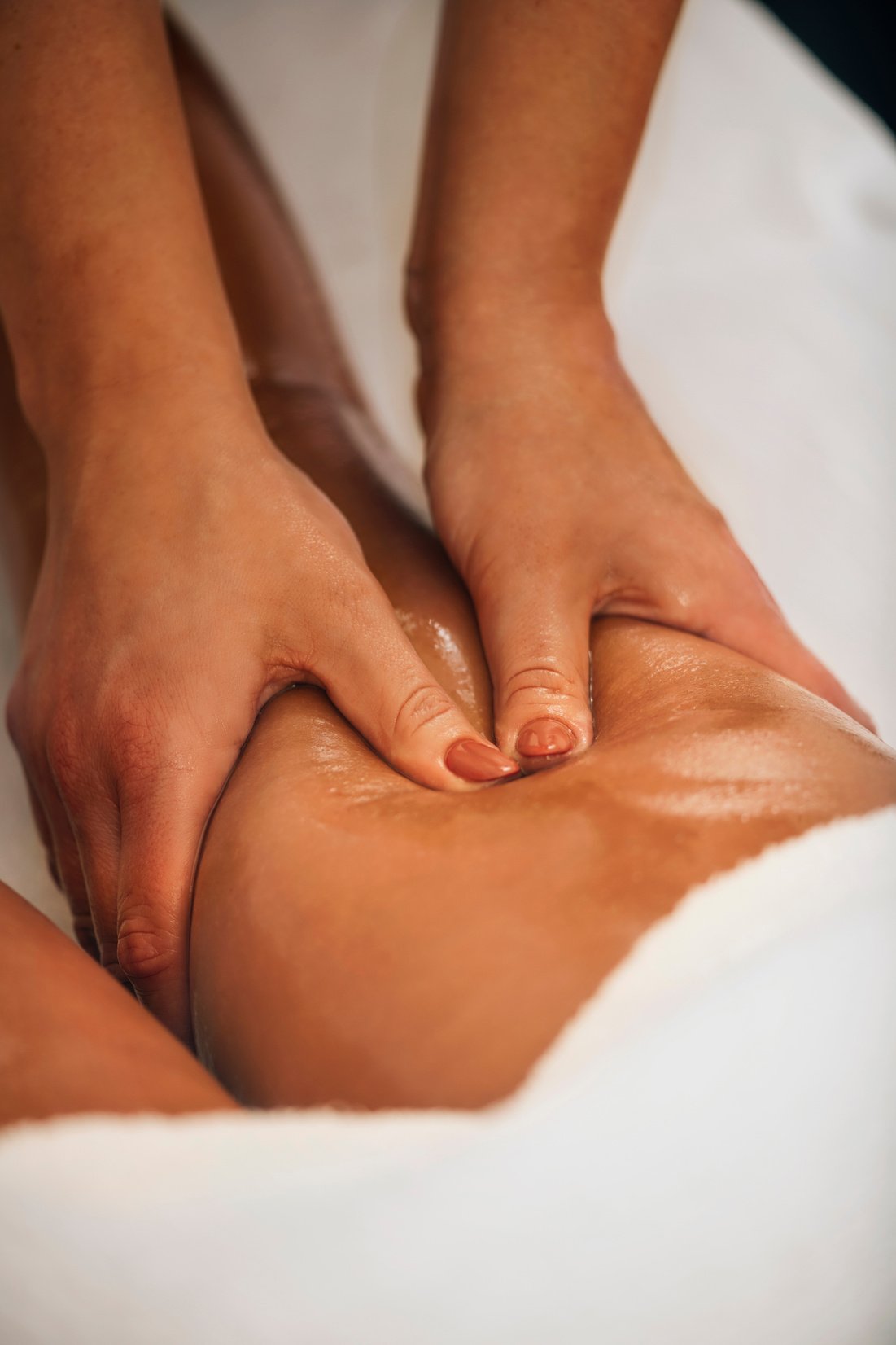 Anti Cellulite Massage of a Thigh